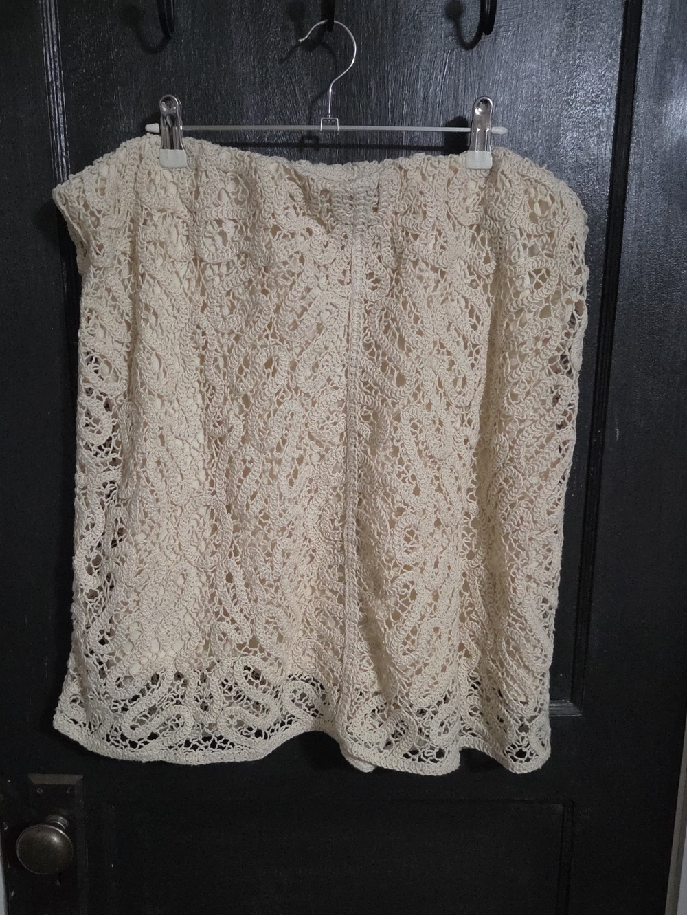 a new day Cream Crochet A-Line Skirt